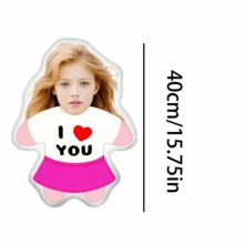 Personalized Face Pillow, Purple Dress, Custom Throw Pillow, Unique And Fun. Suitable For Father's Day, Mother's Day, Halloween, Christmas, Christmas Eve, Valentine's Day, Birthday, Personalized Anniversary, Soldier's Day, Thanksgiving, Easter, April Fool's Day, Carnival, Holidays And National Day. - Upload Pictures to Customize Pillows - View 24