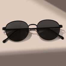 1pc Metal Frame Round Fashion Glasses, Fashionable Beach Eyewear Suitable For Outdoor Street Shades Accessories For Summer Beach Vacation,Outdoor,Travel Back To School Fashionable Preppy School Look
