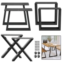 Lislark 2PCS Industrial Metal Table Legs Dining Bench Coffee Desk Furniture Stand Frame - X negra 30x40cm - Ver 4
