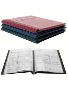 1 szt. NICEYARD 120/60 kieszonkowy syntetyczny skórzany album na monety z kolekcji książek torba do przechowywania pieniędzy folia PVC - Wielokolorowe - Zobacz 4