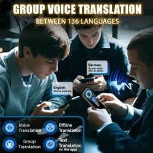 PEIKO Portable Language Translator Device – Two-Way Instant Voice Translation, Supports 136 Languages, High Accuracy, APP Online Translator For Travel, Business, And Learning,School Supplies,Back To School