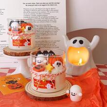 1 件高品质可爱万圣节香薰蜡烛，南瓜香味蜡烛创意礼品盒 - 彩色 - 查看 7