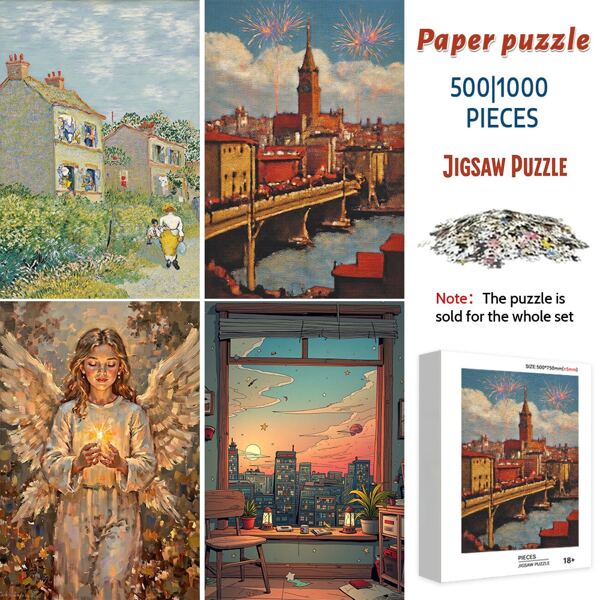 1000/500/300pcs Adult Puzzle, Artistic Puzzle To Increase Interest & Creativity, Improve Cognitive Ability, Home Decor, Suitable For Back To School, Graduation, Holiday, Birthday Gift