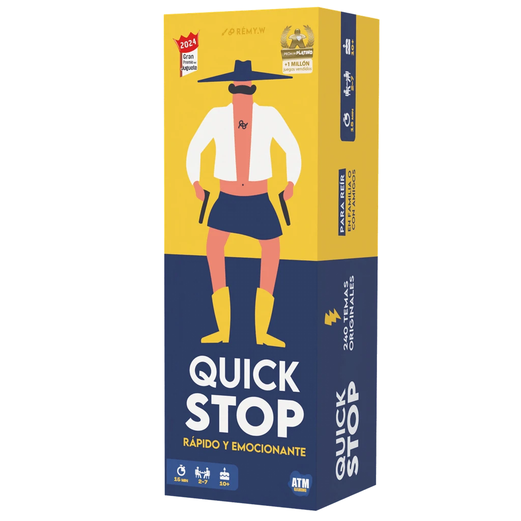asmodee Trò chơi Quick Stop Board Game hay Quick Stop Family - Trò chơi Board Game năng động dành cho gia đình và bạn bè - Toy Grand Prix 2024 - Sáng tạo và tốc độ - Độ tuổi từ 6 trở lên - Trò chơi dành cho 2 đến 7 người chơi - Trò chơi bằng tiếng Tây Ban Nha - Trò chơi kéo dài khoảng 15-45 phút - ✅ Giao hàng 48 - 72 giờ - Cổ điển - Xem 1