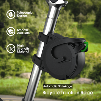 1 Piece Outdoor Retractable Bicycle Trailer Towing Device For Parent Bike Training, Sturdy And Can Be Used For Outdoor And Camping Bike Tow Ropes