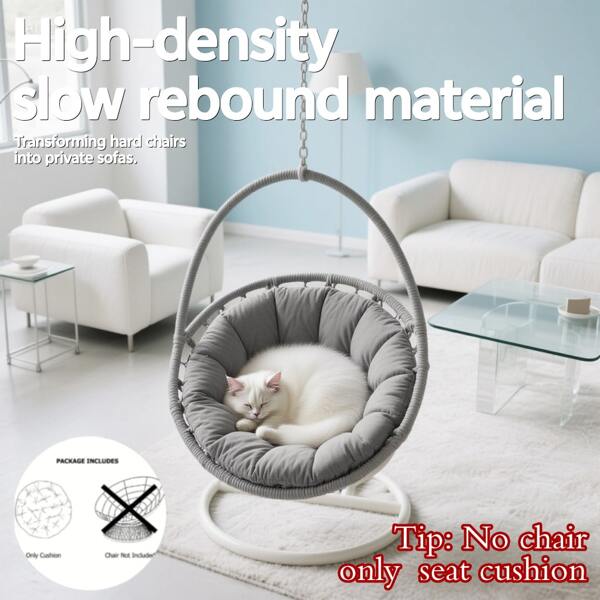 1pc Pet Bed Mats, Accompany Pets And Interact With Them. Cushion, Outdoor Cushions, Garden Cushions, Cushions With Filling; Suitable For Bedrooms, Gardens, Sofas, Hanging Chairs, Offices, And Dining Gatherings; Available In Grey/Gray, Black, Blue, Beige, Coffee Brown. Designed For Moon Chairs And Long-Time Sitting Without Fatigue.
