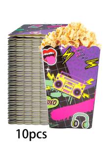 10 Stücke/20 Stücke/50 Stücke 80er 90er Jahre Thema Retro Radio Dekorationen Popcorn Becher Boxen Hip Hop Themen Party Bevorzugungen Popcorn Eimer Behälter für Geburtstag Junggesellenabschied Bridal-Shower Prost auf 18., 30., 40., 50., 60., 70. Geburtstag