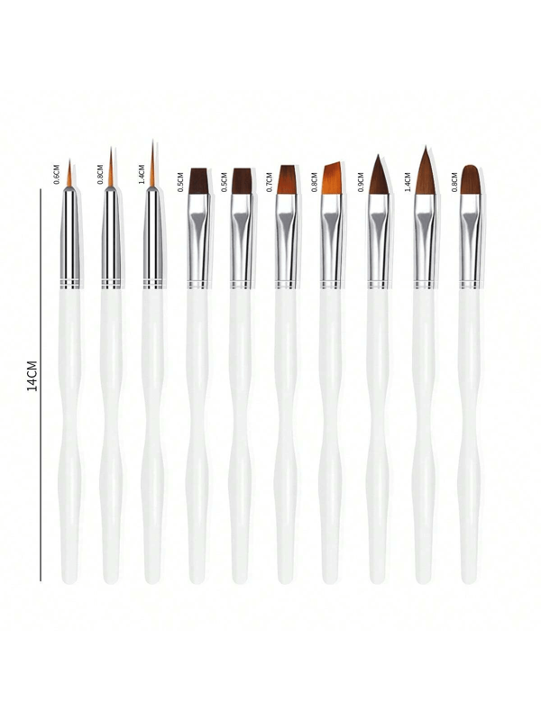 White Nail Art Painting Pen Kit For Daily Use