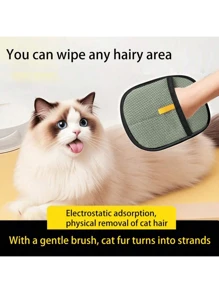 1/2pcs Reusable Pet Grooming Gloves, Lint Brush And Remover For Dog And Cat, Pet Hair Removal Brush And Roller, Pet Cleaning And Grooming Supplies (1 Piece, 2 Pieces)
