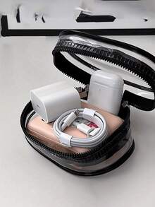 1 件 - 充电线整理器、防水透明线袋、手机充电器收纳袋 - 便携式耳机袋，适合送给家人和朋友的节日礼物 - 彩色 - 查看 6