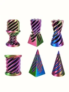 3 件不可能锥体收藏品 - 3D 打印螺旋光学错觉、彩色渐变设计、耐用塑料室内/室外装饰、万圣节/圣诞节/情人节礼物、变色设计、精致的 3D 形状、桌面装饰、视觉错觉、迷你金字塔、轻量级微型雕像、缓解压力爱好者的必备品 - 彩色 - 查看 14