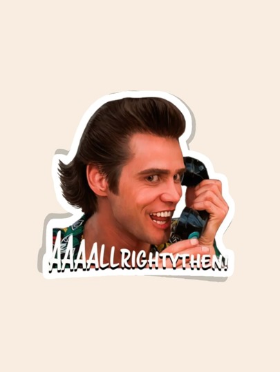 1 Stück Lustiger Aufkleber, Allrightythen Film Aufkleber, zur Dekoration und Personalisierung von Laptops, Wasserflaschen und mehr