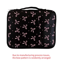Bow-Knot Bow Pattern Tablet Sleeve Case / IPad Carrying Case Compatible With Ipad , Kindle , Compatible With Samsung Galaxy And Android Tablets , Waterproof With Handle And Front Pocket, Pu Leather (Black)