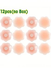 12pcs Reusable Nipple Covers, Strapless Invisible Self-Adhesive Breast Lift Pasties, Women's Lingerie & Underwear Accessories,Outdoor Sports Accessories. - Multicolor - View 14