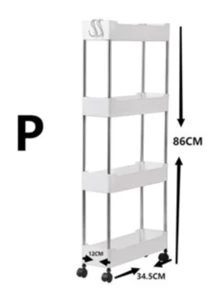 4-Tier Multipurpose Organizer For Various Objects With Wheels