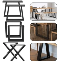 Lislark 2PCS Industrial Metal Table Legs Dining Bench Coffee Desk Furniture Stand Frame - X negra 30x40cm - Ver 5