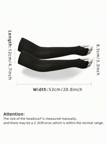 1pc Black Cycling Arm Sleeves, Outdoor Sports Sun Protection Sweat-Absorbent High Elasticity, Unisex Fishing Cycling Arm Sleeves