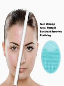 1/2 Facial Cleansing Brush, Mini Handheld Oval Scrubbing Brush Massage Brush, Deep Cleansing Facial Cleanser, Gentle Exfoliating And Massaging Facial Soap, Skincare Facial Tools, Travel Items, Wedding, Christmas Party, Mother's Gift, Home, Room, Home Decoration, Christmas Gift, Mother's Gift, Color And Style Random - Multicolor - View 6