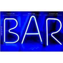 1pc High Brightness Wine Glass & Bar Neon Sign, Beer, Cocktail Glass, Bar Beer Bottle Size 13.9x5.7in (Approx. 35.5x14.5cm), Battery Or USB Powered Desk & Wall Decor Light, Suitable For Girls' Dorm Room, Wedding Anniversary, Bar, Hotel, Supermarket, Valentine's Day, Mother's Day, Birthday Party, Christmas And Home Decor, Men's Game Room Background Lighting - Wine Glass BAR Neon Light - View 69