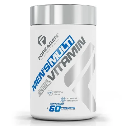  Suplemento Multivitamínico para Hombre | Men's Multivitamin | Forzagen | 60 Servicios | Complejo para Energía, Rendimiento y Salud Integral | Creatina + BCAA + L-Arginina | 60 Tabletas
