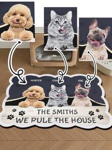 1 件定制宠物喂食垫、狗/猫碗垫、入口垫、快干、易清洁猫/狗水碗垫、宠物用品、可重复使用宠物喂食垫