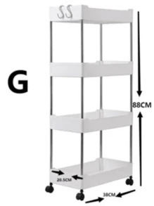 4-Tier Multipurpose Organizer For Various Objects With Wheels