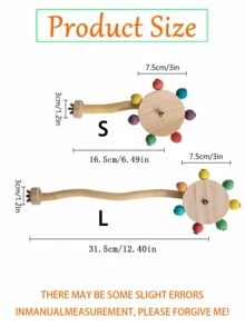 1 pieza Soporte giratorio con palo para loro, barra de soporte de jaula de pájaro juguete de rompecabezas, suministros inteligentes para pájaros, accesorio de jaula, juguete para loro (todos los colores de los accesorios son aleatorios) - Multicolor - Ver 2