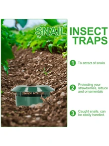 高品质蜗牛捕捉盒，可重复使用，适用于庭院和农场的蝴蝶陷阱、蛞蝓和园艺害虫陷阱，耐用的塑料设计可保护蔬菜和花卉，适合庭院、花园和农田户外使用