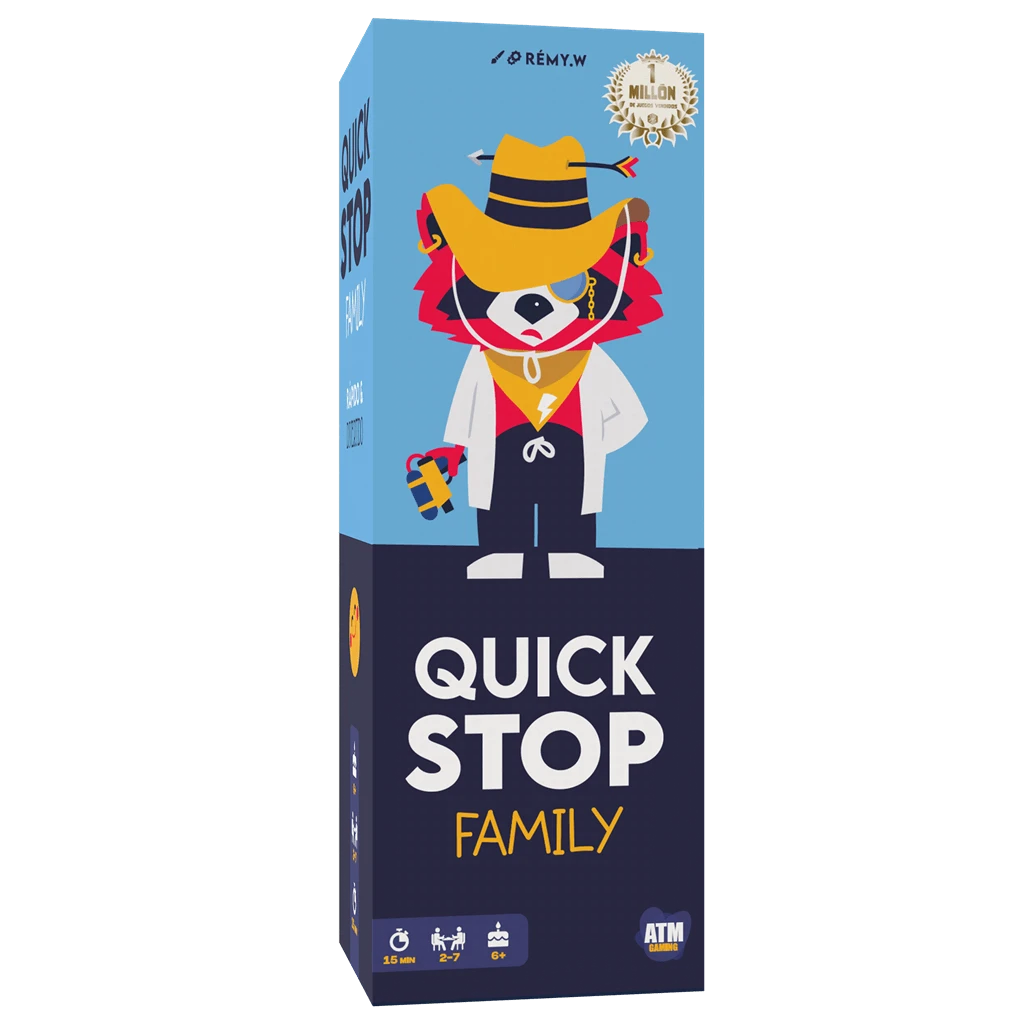asmodee Quick Stop 棋盤遊戲或 Quick Stop 家庭版 - 適合家人和朋友的動態棋盤遊戲 - 2024 年玩具大獎賽 - 創造力和速度 - 6 歲以上 - 適合 2 至 7 名玩家 - 西班牙語遊戲 - 遊戲時間約為 15-45 分鐘 - ✅ 送貨時間為 48 - 72 小時 - Family - 查看 1
