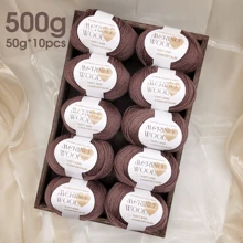 10-Pack Merino Wool Yarn, 50g Each, Soft & Warm Knitting And Crochet Yarn, 90% Merino Wool, 10% Polyester, Assorted Colors, For Sweaters, Coats, Scarves, Hats, Shawls & Vests, 500g Total - Multicolor-500g - View 13