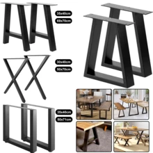 Lislark 2PCS Industrial Metal Table Legs Dining Bench Coffee Desk Furniture Stand Frame - X negra 30x40cm - Ver 7