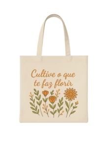 Printed Ecobag Bag 100% Cotton  Bag 32x38 - 米色 - 查看 2