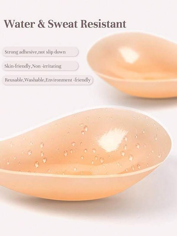 1 Pair Push Up Bra Sticky Bras For Women Push Up Adhesive Invisible Bra Backless Strapless Bra For Big Busted Reusable With Nipple Covers Strapless Bar Push UpBra Backless Bra Sticky Bra Seamless Bra No Show Bra