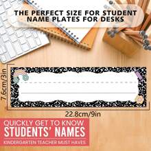 40 قطعة من لوحات الاسم للعودة إلى المدرسة لأسطح المكاتب في الفصول الدراسية، ديكور الفصل الدراسي 9 * 3 بوصة، لوحات اسم المكتب لبطاقات اسم الطالب، روضة الأطفال والتنظيم قبل المدرسة