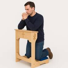 Genuflexório Individual Ajoelhador Para Oração Casa Casamento Igreja Dobravél Madeira Decorativo