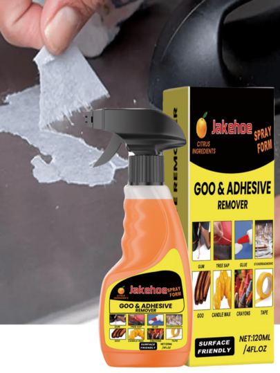 Jue-Fish Removedor de cola doméstico é adequado para madeira, plástico, vidro, spray de limpeza de resíduos de cola para portas e janelas de vidro doméstico, envie presentes para familiares e amigos (modelos novos e antigos são enviados aleatoriamente)