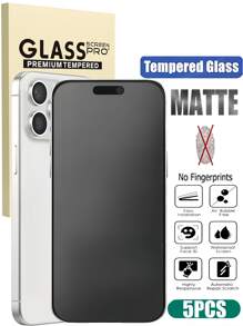 5 Pcs Matte Tempered Glass Screen Protector Compatible With IPhone [Anti-Glare] [Anti-Fingerprint] [Smooth As Silk]Shell Friendly