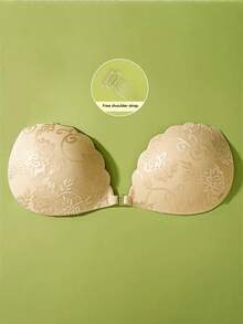 1pc Elegant Strapless & Seamless Push-Up Bra - Invisible, Soft Support Lingerie For Women - Multicolor - View 9