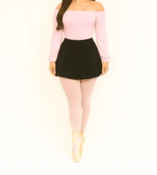 Women's Adult Jazz Dance Ballet Skirt With Comfortable Waistband - màu đen - Xem 2