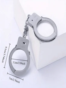 1 set de esposas de plástico falsas vintage, adecuado para fiestas, Halloween, disfraces de carnaval, apto para juego de roles [patrón de estilo aleatorio]