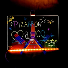 PIZARRA DE DIBUJO CON LUZ LED - Blanco - Ver 3