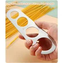 1pc Stainless Steel Pasta Measure Tool - Spaghetti Measuring Rack For 1-4 Servings, Macaroni & Noodles Portion Control, Kitchen Baking Utensil, Cooking Gadget