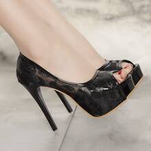 Women Heeled Sandals - 黑色 - 查看 3