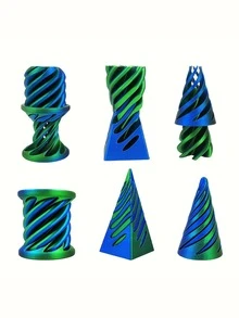3 件不可能锥体收藏品 - 3D 打印螺旋光学错觉、彩色渐变设计、耐用塑料室内/室外装饰、万圣节/圣诞节/情人节礼物、变色设计、精致的 3D 形状、桌面装饰、视觉错觉、迷你金字塔、轻量级微型雕像、缓解压力爱好者的必备品 - 彩色 - 查看 11