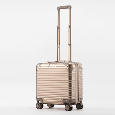 Aluminum-Magnesium Alloy Frame Suitcase, Compact And Practical Business Boarding Case, Photography And Travel Code Box, Ultra-Light 18-Inch All-Aluminum Trolley Case, Multi-Speed Adjustable Trolley, Smooth Universal Wheel, Short-Distance Travel Case, Horizontal Striped Computer Case, Reasonable Internal Area, Able To Store Clothes In An Orderly Manner Bag For School School Accessories School Stuff