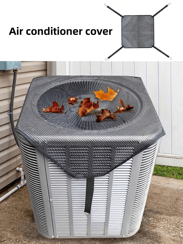 Premium Outdoor Air Conditioner Cover - Super Durable, Water Resistant, Windproof - Dust & Cold Air Barrier With Breathable PVC Mesh Ventilation