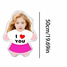 Personalized Face Pillow, Purple Dress, Custom Throw Pillow, Unique And Fun. Suitable For Father's Day, Mother's Day, Halloween, Christmas, Christmas Eve, Valentine's Day, Birthday, Personalized Anniversary, Soldier's Day, Thanksgiving, Easter, April Fool's Day, Carnival, Holidays And National Day. - Upload Pictures to Customize Pillows - View 26