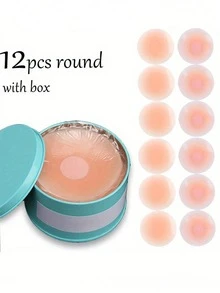 12pcs Reusable Nipple Covers, Strapless Invisible Self-Adhesive Breast Lift Pasties, Women's Lingerie & Underwear Accessories,Outdoor Sports Accessories. - Multicolor - View 15