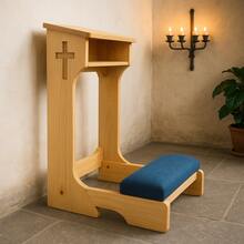 Genuflexório Individual Ajoelhador Para Oração Casa Casamento Igreja Dobravél Madeira Decorativo