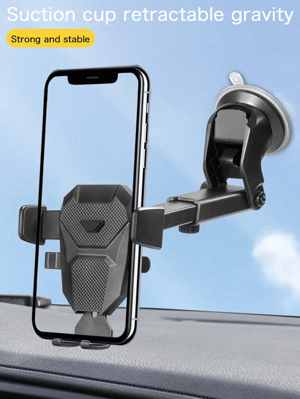 Universal Car Mobile Phone Mount With Strong Suction Cup And Sticky Gel Pad - Securely Holds All Smartphones - Car Accessories